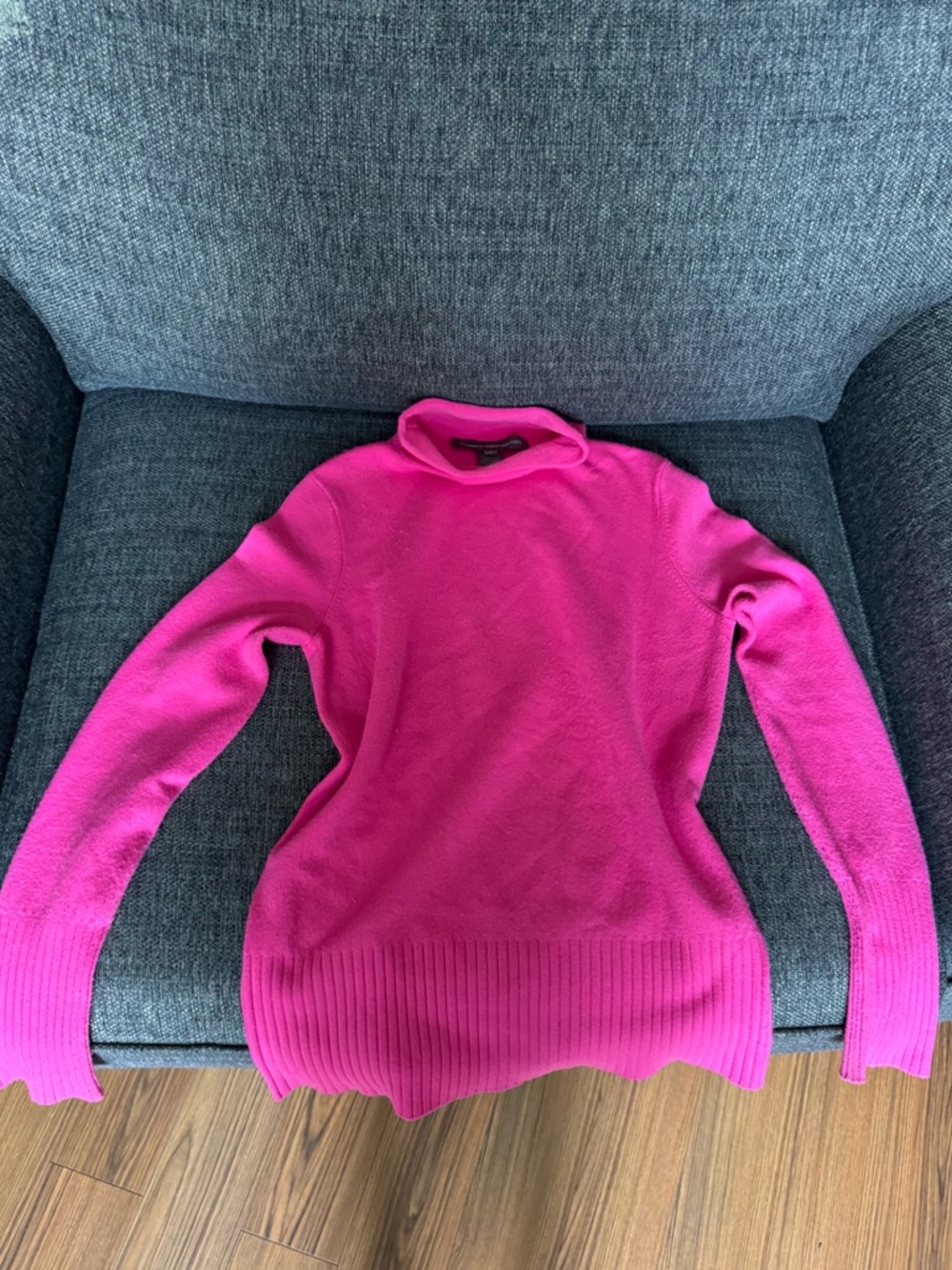 French Connection Bright Pink Mock Neck Sweater